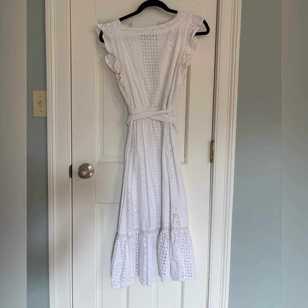 J.Crew midi wrap dress in allover eyelet, size 2 - Picture 3 of 5